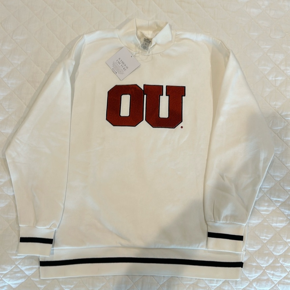 Brand New University of Oklahoma Sooners Mock Pullover